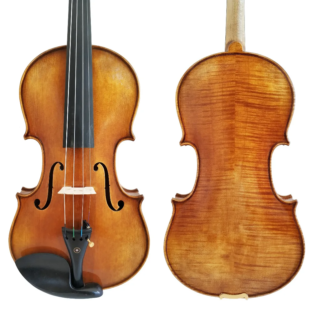 

Free Shipping Copy Antonio Stradivari Cremonese 1716 Model Violin with Canvas Case and Brazil Bow Rosin FPVN01 #2