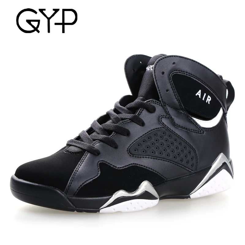 

GYP Running Black White Training Shoes Men Spring Autumn Shoes Gym High Top Anti-slip Basketball Shoes MM-09