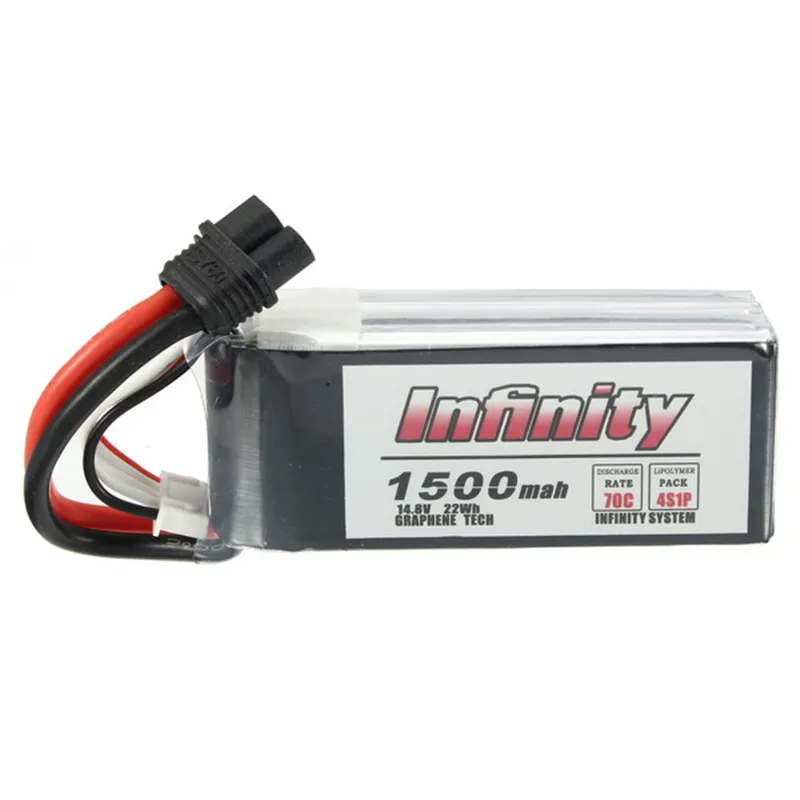

Rechargeable For Infinity 4S 14.8V 1500mAh 70C Graphene LiPo Battery XT60 Support 15C Boosting Charger For Racer Drone