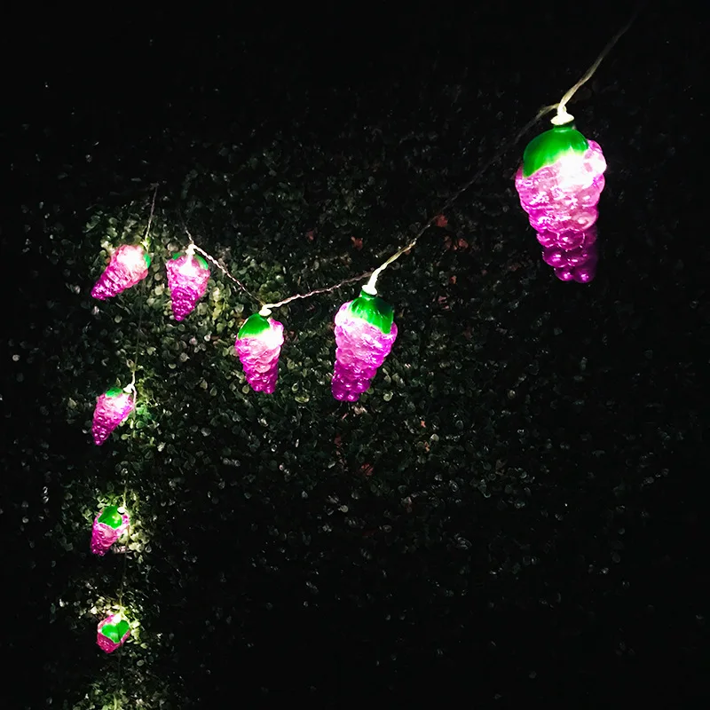 1.5m/3m Grape Fruit Light String Children Room Decoration Lamp LED Light Batteries Recommended Waterproof String Lights F