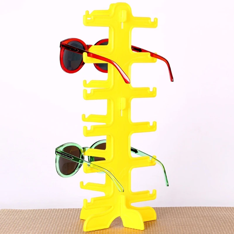 Jewelry Organizer Stand 6Pair Plastic Sunglasses Eyeglass Glasses Frame Rack Display