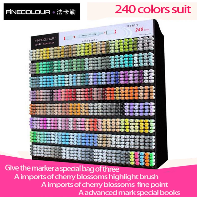 Finecolour one generations Students Anime Hand-painted Double Oily art Mark Pen 240 Color suit Professional design Manga Marker
Finecolour one generations Students Anime Hand-painted Double Oily art Mark Pen 240 Color suit Professional design Manga Marker