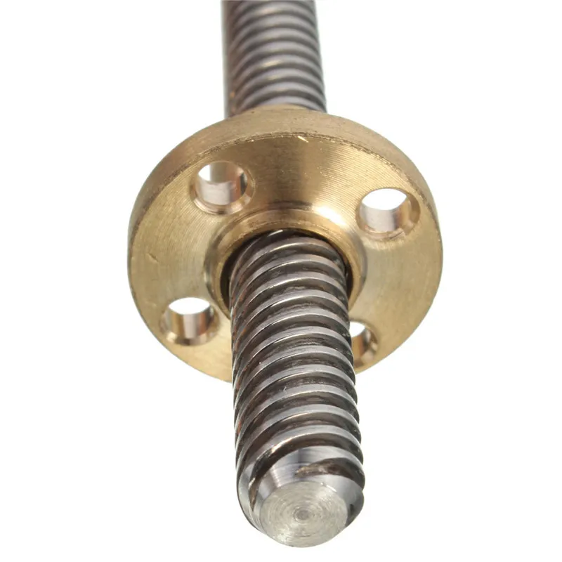 

2018 1x Stainless Steel Lead Screw Copper Nut 8mm Lead Screw Rod 500mm -4 Start Z Axis 50cm Linear Rail Bar Shaft