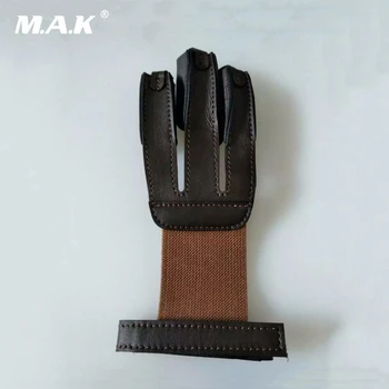 

3 Finger Protector Microfiber in Brown Free Size for Traditional Recurve Bow Archery Hunting Shooting