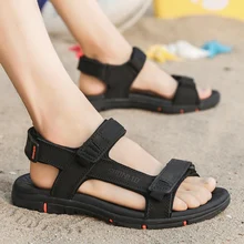 YRRFUOT/Новинка года; Летняя мужская пляжная обувь; высококачественные роскошные дышащие сандалии; модная мужская повседневная обувь; Лидер продаж; обувь на плоской подошве