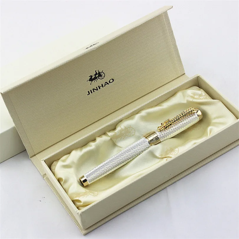 Jinhao 1200 высокое качество Бизнес Ручка Комплект 0 5 мм перо металлическая авторучка