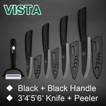 Küchenmesser Keramikmesser 3 “4” 5 “6” zoll Zirkonia Keramik Schwarze Klinge Schäl Obst Vege Kochen Messer