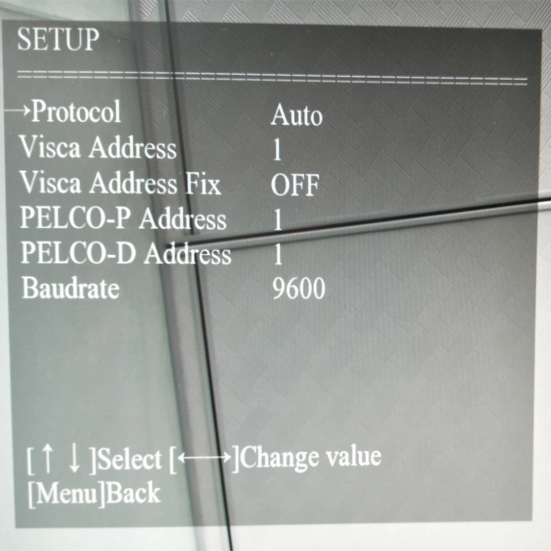 menu setup
