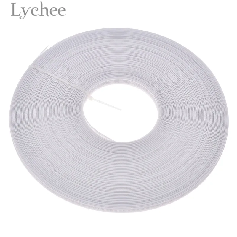 Lychee 5 Yards White Polyester Plastic Boning Sewing Wedding Dress Fabric DIY Sewing Supplies Accessories