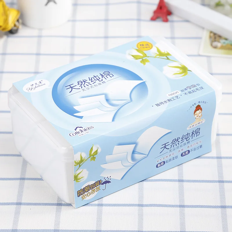 

A box 1000 Pcs Wipes New Clean Paper Cotton Pads Nail Polish Remover Make-up Nail Art Tools