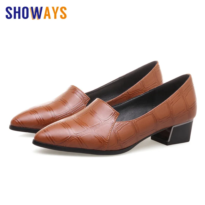 

2019 Classic Women Loafers Embossed Faux Crocodile PU Leather Casual Pointed Toe Vintage Oxford Flats Slip-on Retro Dress Shoes