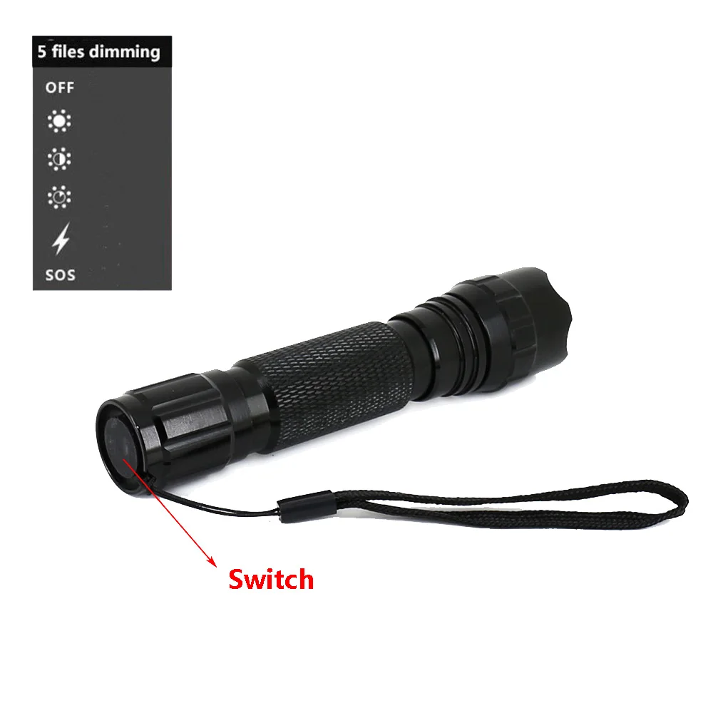 ANJOET 2000 lumens Tactical Flashlight T6 501B Hunting Rifle Torch Shotgun lighting Shot Gun Mount+Tactical mount+Remote switch