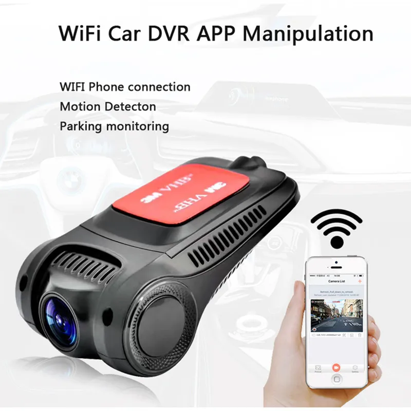 SLIVERYSEA видеорегистратор WiFi Full HD 1080P Автомобильный без экрана 170 градусов
