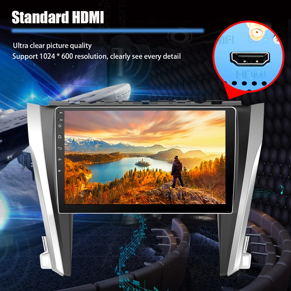 Clearance Eunavi android 9.0 car dvd gps multimedia player For Toyota Camry50 2012 car dvd navigation radio video audio player 4G+32G PX6 3