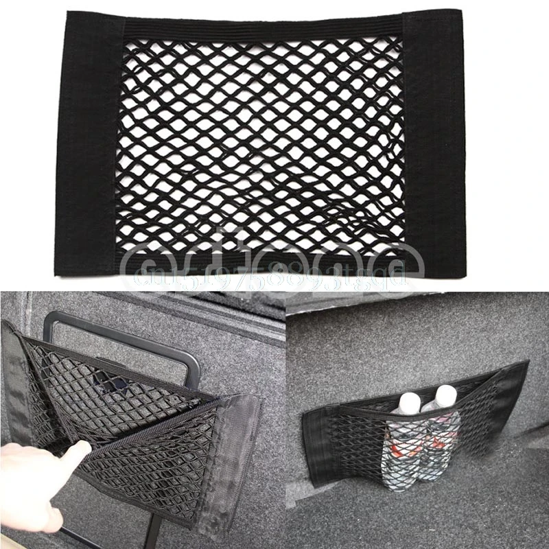 1PC Car Back Rear Trunk Seat Elastic String Net Mesh Storage Bag Pocket Cage#T518#