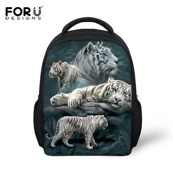 FORUDESIGNS/Симпатичные кошки и собаки Рюкзак Детские школьные рюкзаки 3D Животные Дети маленький рюкзак Детский рюкзак для дошкольников - Цвет: W1695F