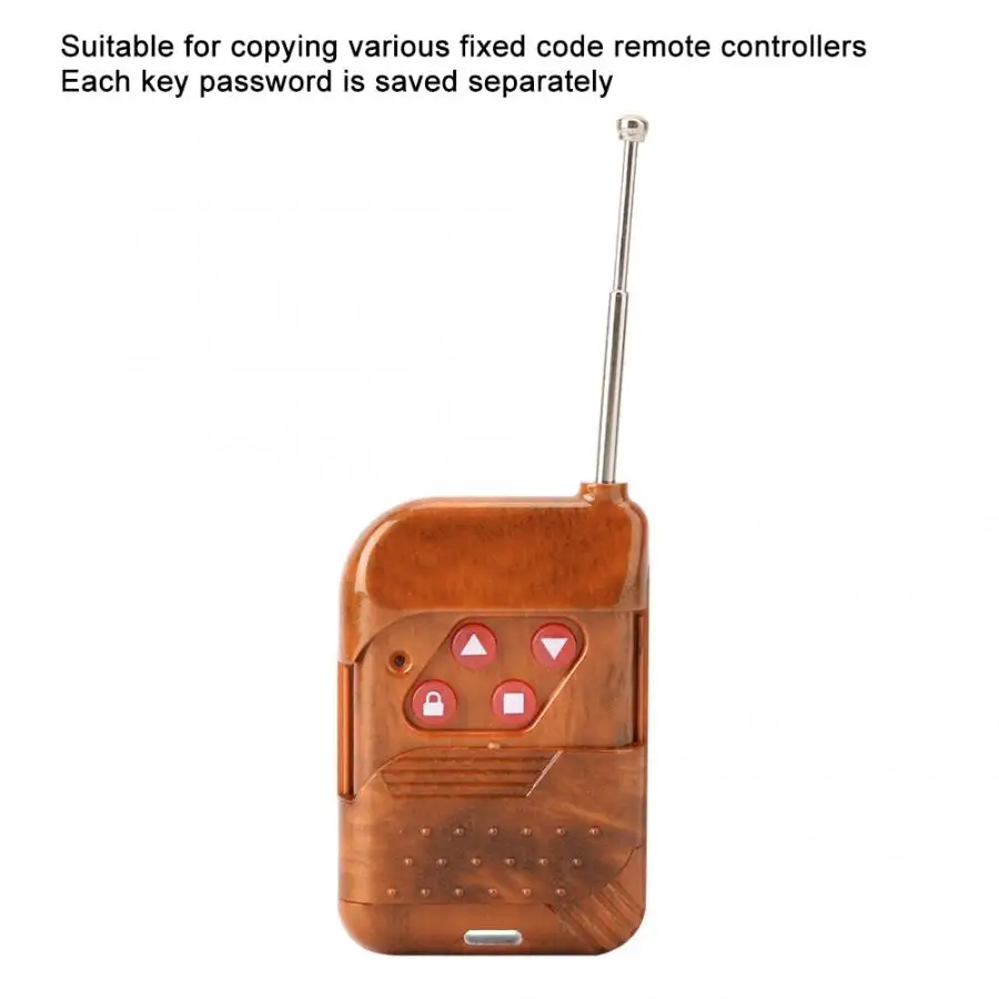 

Adjustable Frequency Cloning Fixed Code Electric Door Garage Remote Control