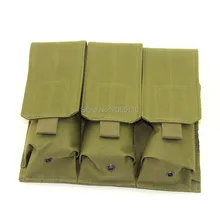 Tctical Molle тройной подсумок страйкбол охота пистолет стрельба подсумок кобура для M4/AR15/M16