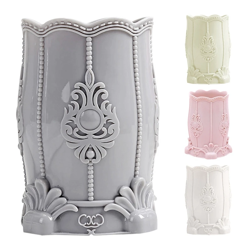 

Palace wind manicure desktop storage box makeup brush storage pen pen pen holder desktop stationery storage Nordic style