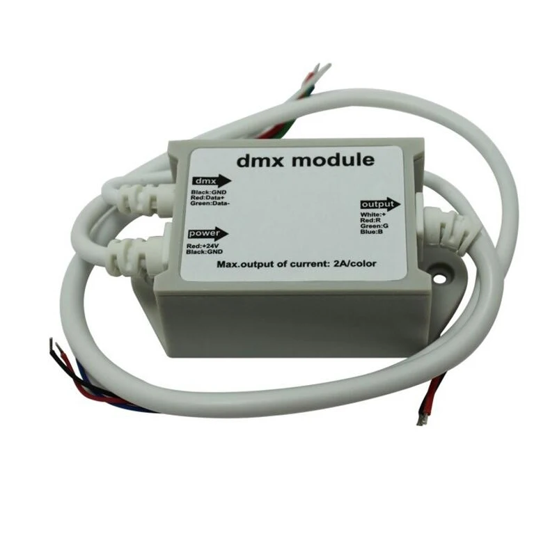 DMX Module 3Channels LED Controller; LED DMX Dimmer; DC12~24V input ...