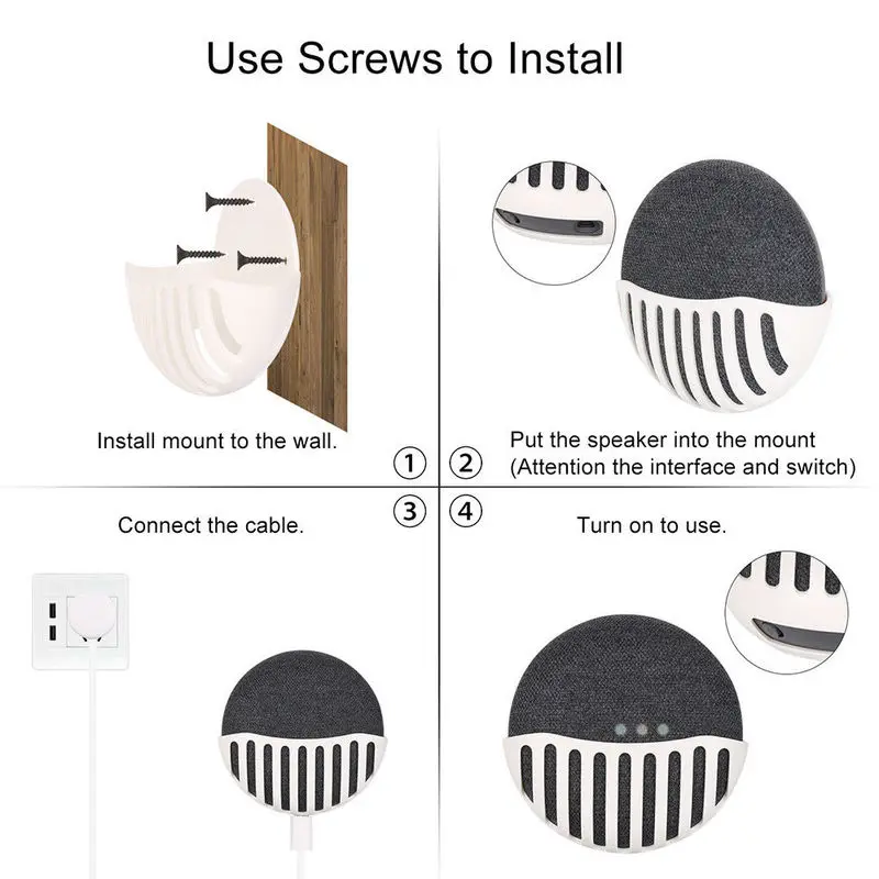 Настенное крепление, Вешалка Подставка для Google Home настенное крепление мини голосовой помощник компактный для кухни ванной спальни оптом