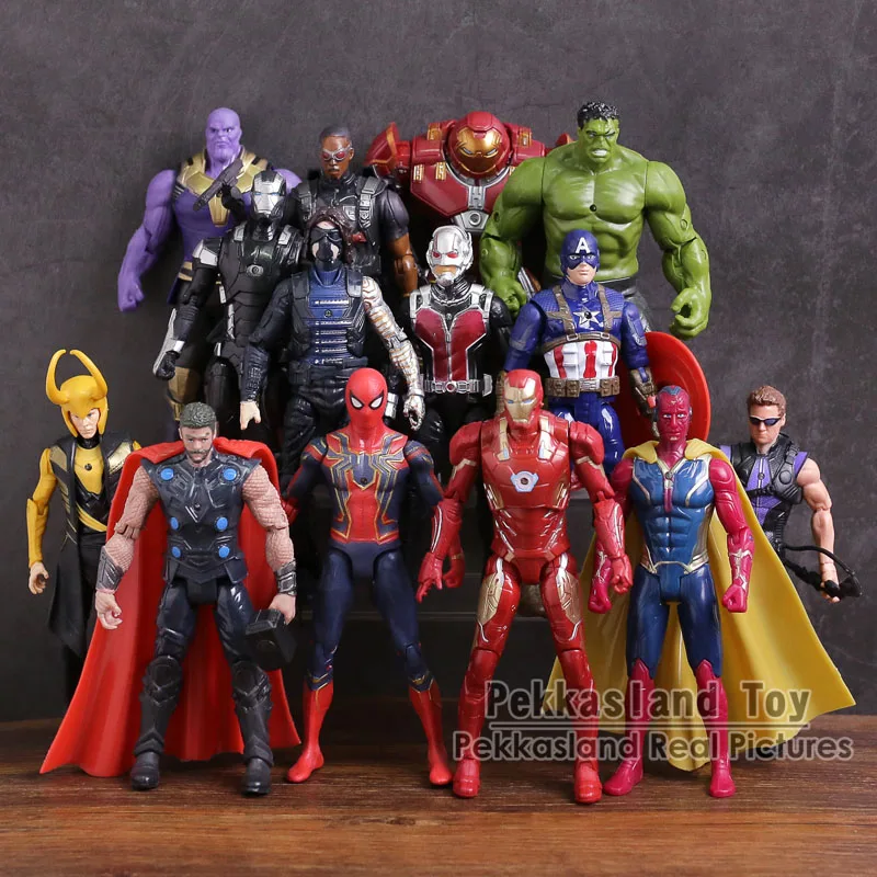 

Avengers 3 Infinity War PVC Figures Toys 14pcs/set Thanos Iron Man Captain America Vision Thor Loki Hulkbuster Spiderman