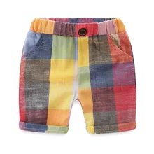 Летние шорты для маленьких мальчиков брендовая хлопковая детская одежда пляжные шорты с эластичной резинкой на талии для мальчиков