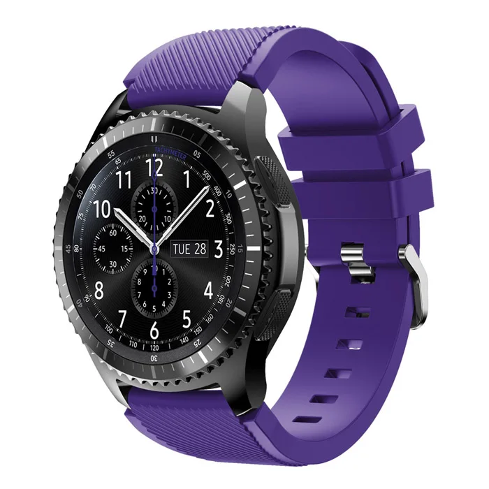 22 мм ремешок на запястье для Huami Amazfit GTR 47 мм силиконовые браслеты для часов для Amazfit GTR Замена браслета смарт-Аксессуары - Цвет: purple