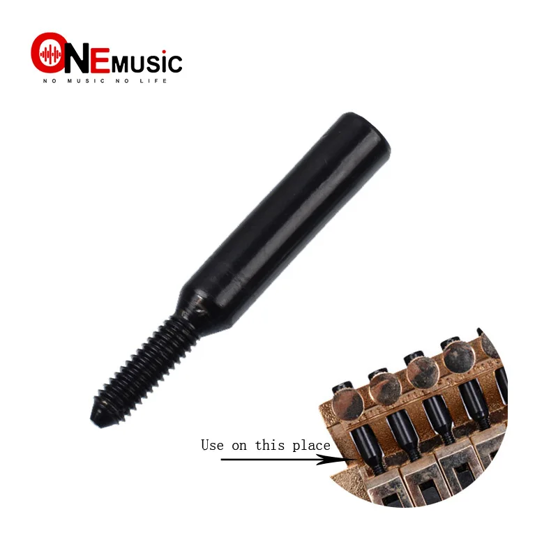 

6pcs Black Electric Guitar Tremolo Bridge Saddle Locked String Clamp String Round Hexagon screws M4*36MM