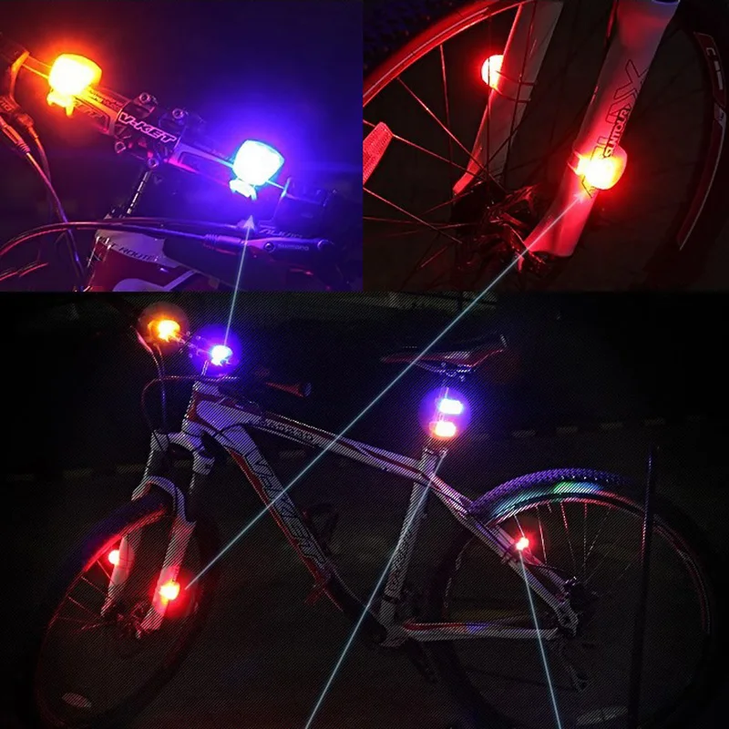 Flash Deal Bicycle Waterproof Double LED Frog Tail Light Outdoor Night Riding Bike Safety Warning Light bicycle lights TSLM1 15