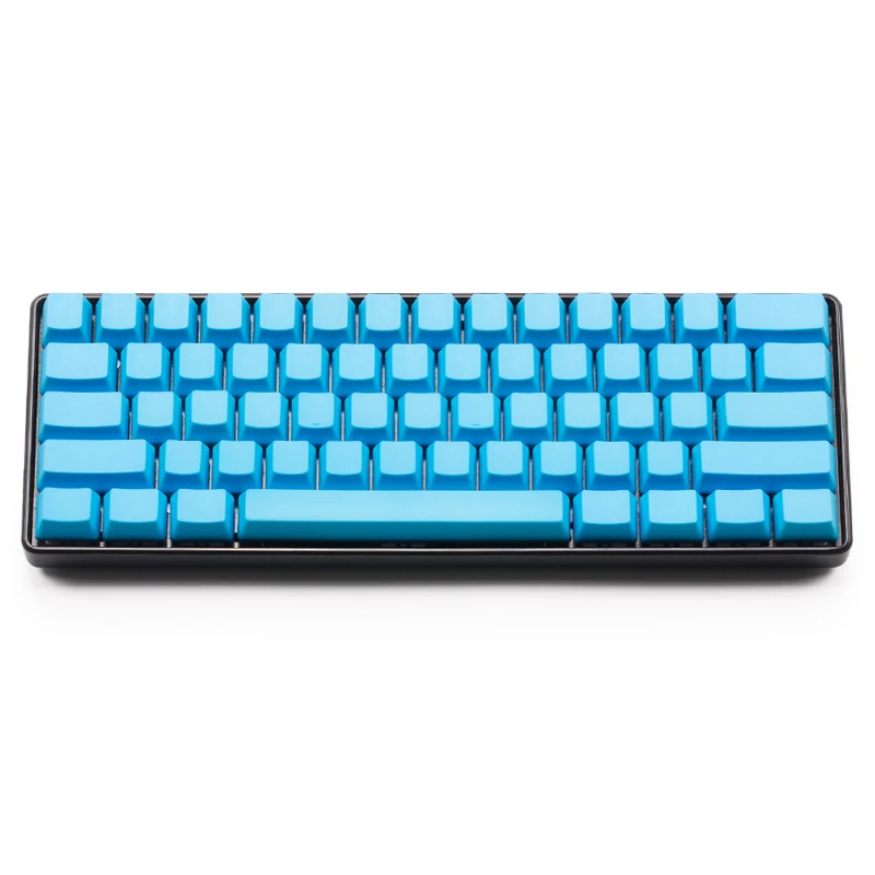 

Blank Blue keycap Thick PBT ANSI OEM 61 Keys for DZ60 GH60 cherry mx Mechanical Keyboard