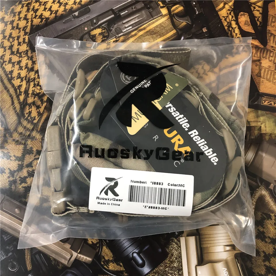 Ruosky gear Новая быстрая регулировка Мягкий 2 точечный слинг мультикам черный для IPSC страйкбол военный пистолет слинг снаряжение пейнтбол оборудование