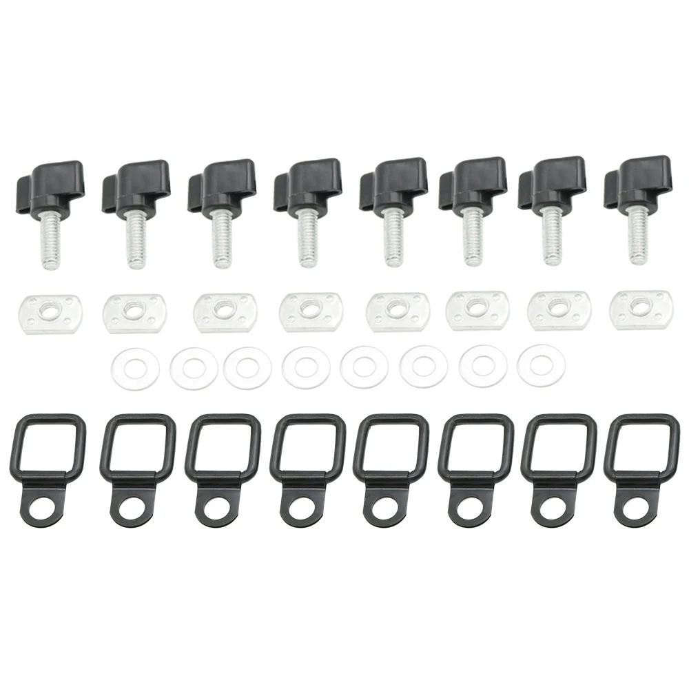 Набор из 8 крепежных D образных колец для Jeep Wrangler YJ TJ JK Sports/Sahara 1995 2016|Клипсы и зажимы