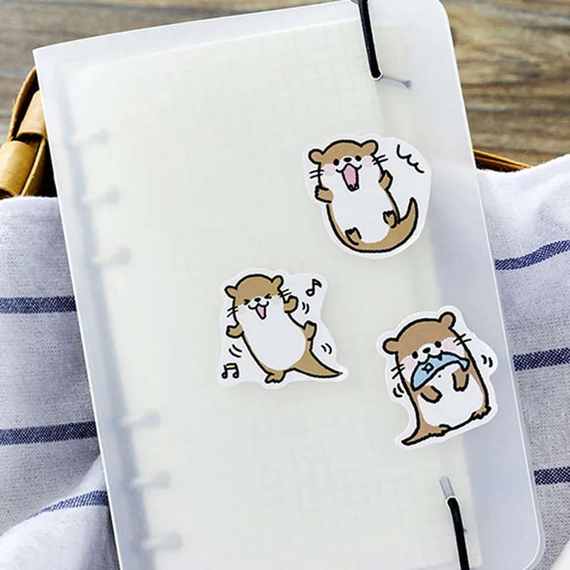 1 коробка Otter Животные декоративные из рисовой бумаги наклейки Скрапбукинг этикетка-наклейка дневник Канцелярские Стикеры для альбомов
