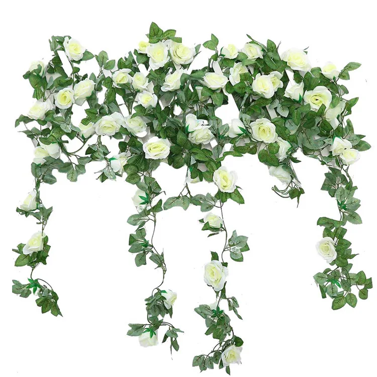 Luyue 230 см Искусственный цветок лозы Свадебный декор розы поддельные цветы гирлянда из ротанга садовая подвесная Гирлянда Шелковый цветок растение лист - Цвет: AS picture color