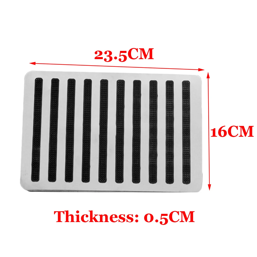 

Car Metal&Rubber Floor Carpet Mat Patch Foot Heel Plate Pedal Driving Postion