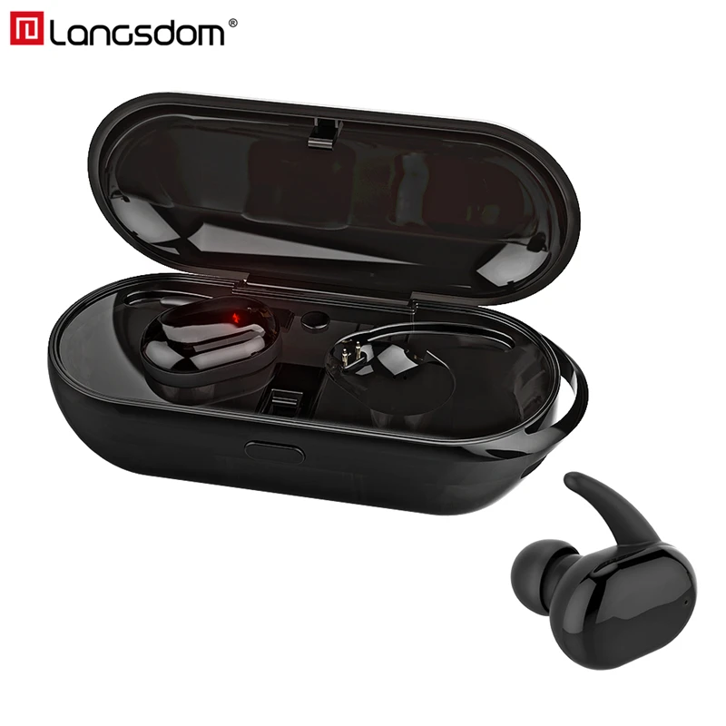 

Langsdom 9100 Sports Wireless Earphones Bluetooth Headset IPX5 Waterproof Earphone With Mic for iphone8 xiaomi android Phones