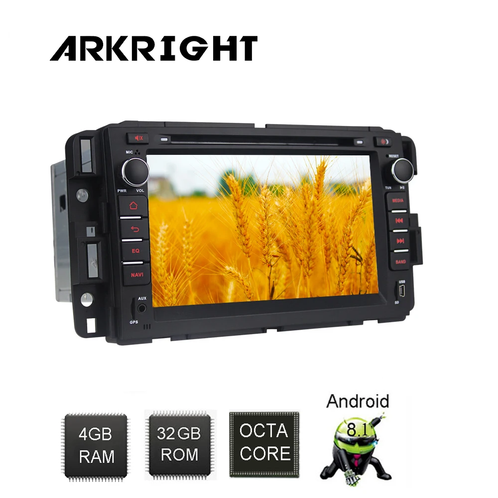 Cheap 7" 4+32GB Android 8.1 Car Radio With DVD slot for Chevrolet Traverse Tahoe Suburban GMC gps Android car multimedia player DSP 5