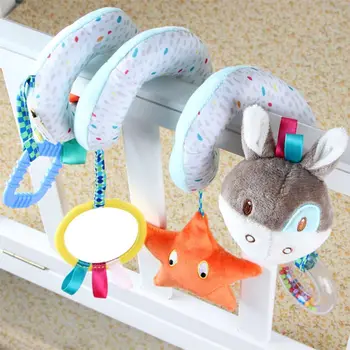 

Baby Bedding Crib Lathe Hanging Ring Animal Baby Stroller Hanging Toys Teether Stuffed Doll
