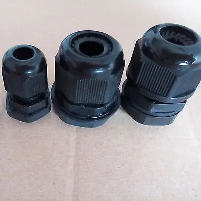 

10x M36 x 1.5mm Black Waterproof Connector Gland Dia. 18~25mm Cable