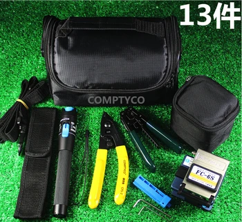 

FTTH Tool Kit with FC-6S Fiber Cleaver and Visual Fault Locator Laser Tester 3-5km and Fiber Optic Strippers