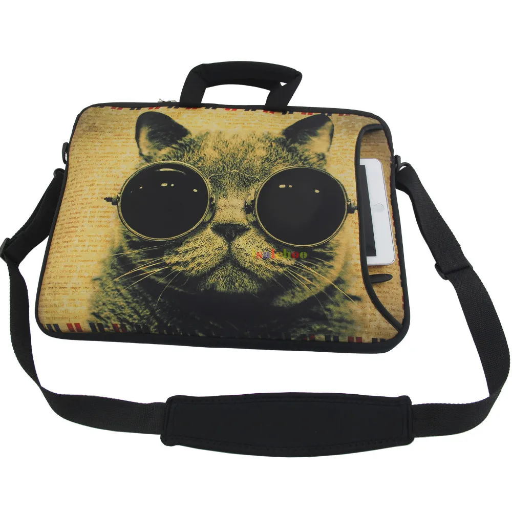 10 12 13 14.4 15 17 Inch Pug Neoprene Notebook Sleeve CaseLaptop Shoulder Bag Cover Pouch For Asus Dell Toshiba HP Drop Shipping