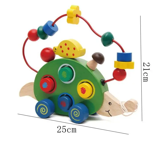 Лабиринт в форме шарика сортировщик Ежик ребенок обучения ходунки тяните вдоль тележки игрушка Развивающие игрушки для детей малышей