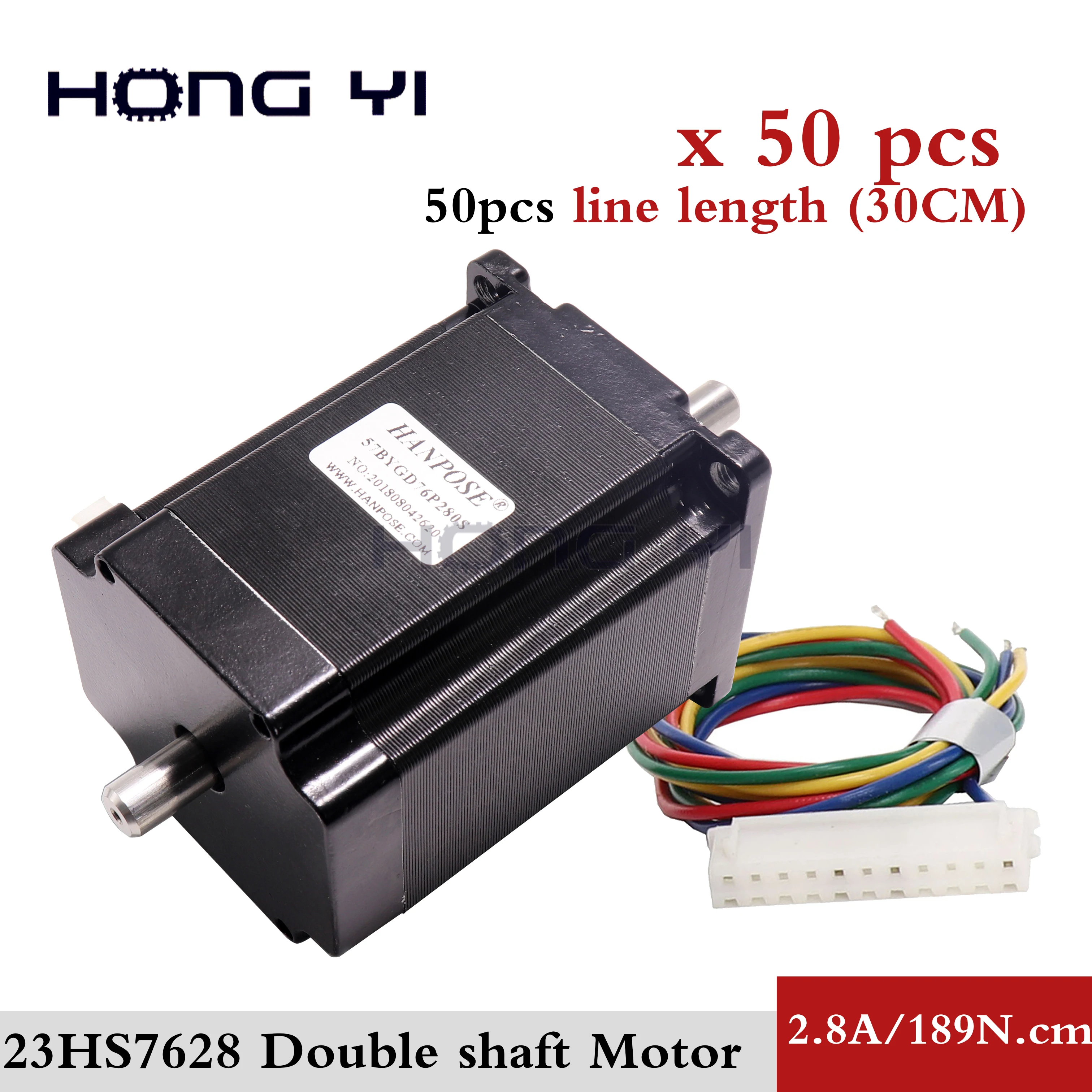 50pcs double shaft stepping motor 23HS7628-SZ CNC Stepper Dual Shaft NEMA 23 stepper 2.8A 1.89N.m For machine | Обустройство дома