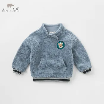 

DBK8365 dave bella kids boys autumn infant baby fashion t-shirt toddler top children 3-13Y high quality tees clothes