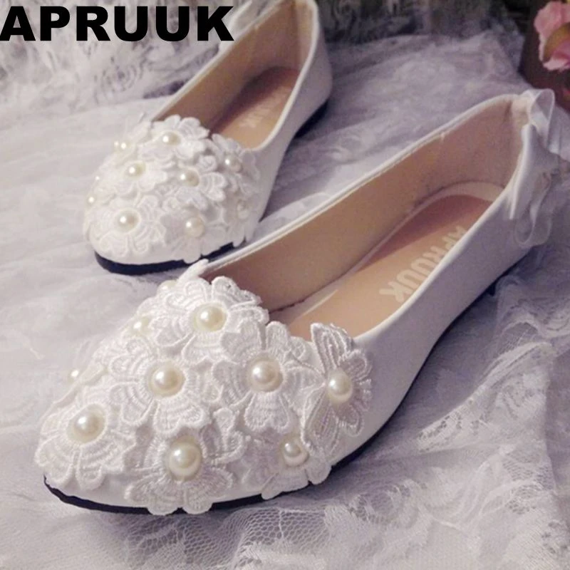 ivory lace flats