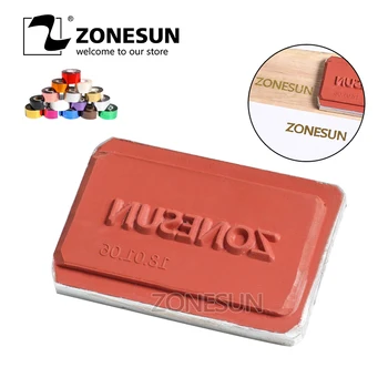 

ZONESUN DIY Hot Foil Silicone Mould Embossing Plate Custom Brand Logo Stamp For Plastic Wood Sunglasses Heat Stamping