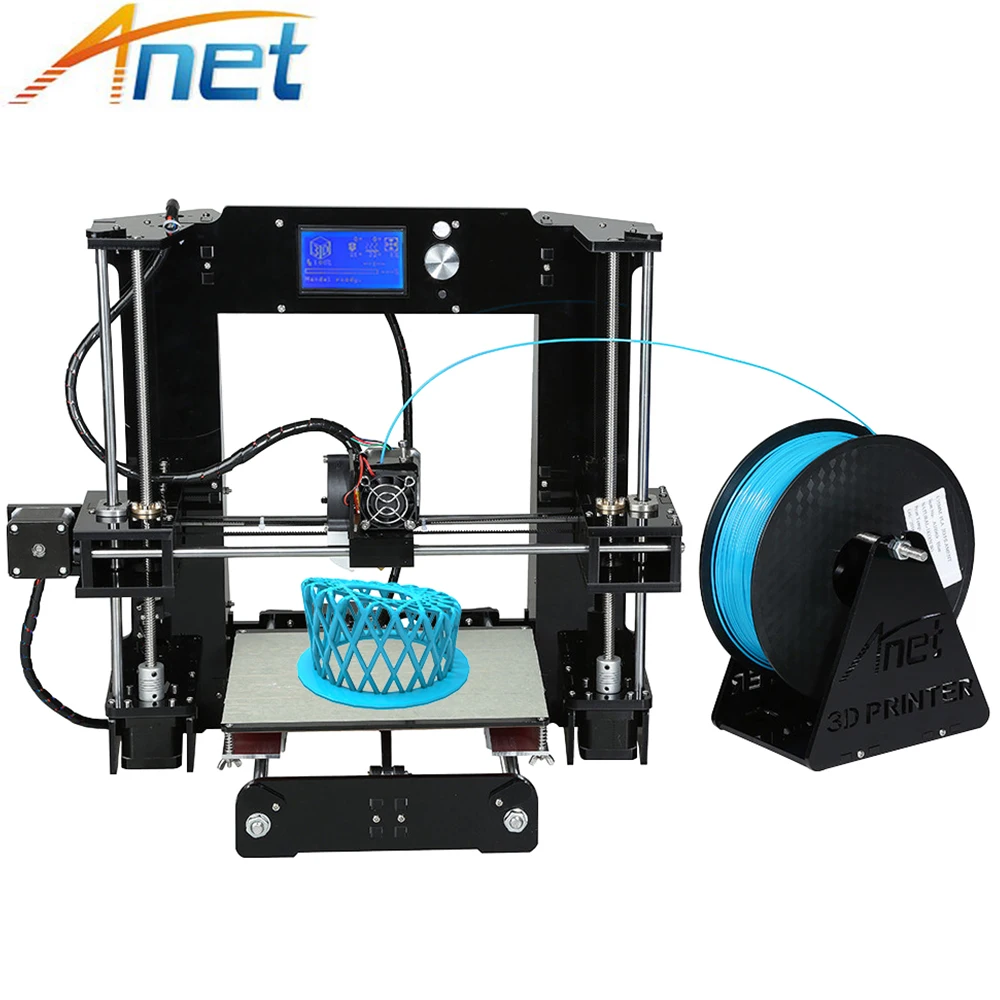 

Anet A6 A8 A2 3D Printer High Print Speed Reprap i3 High Precision Toys DIY 3D Printer Kit with Filament Aluminum Hotbed
