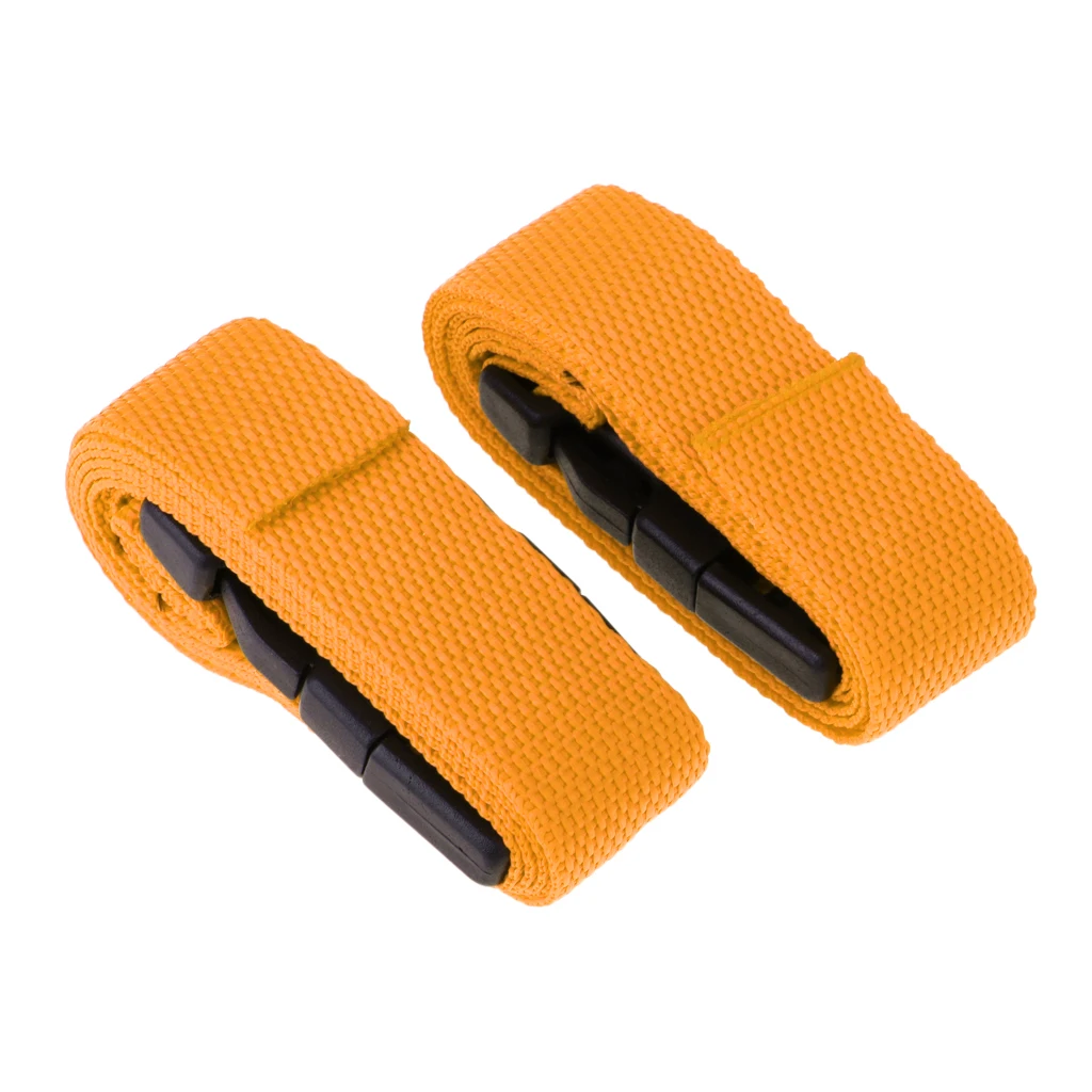 2pcs 1 Meter Golf Trolley Webbing Straps/Luggage Tie down Straps with Quick Release Buckle for Securing Golf Bag to the Trolley