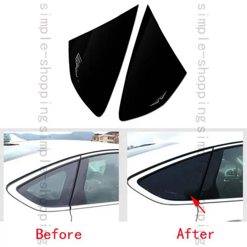 

2pcs Rear Door Window Triangular Trim Cover For Ford Fusion Mondeo 2013-2016